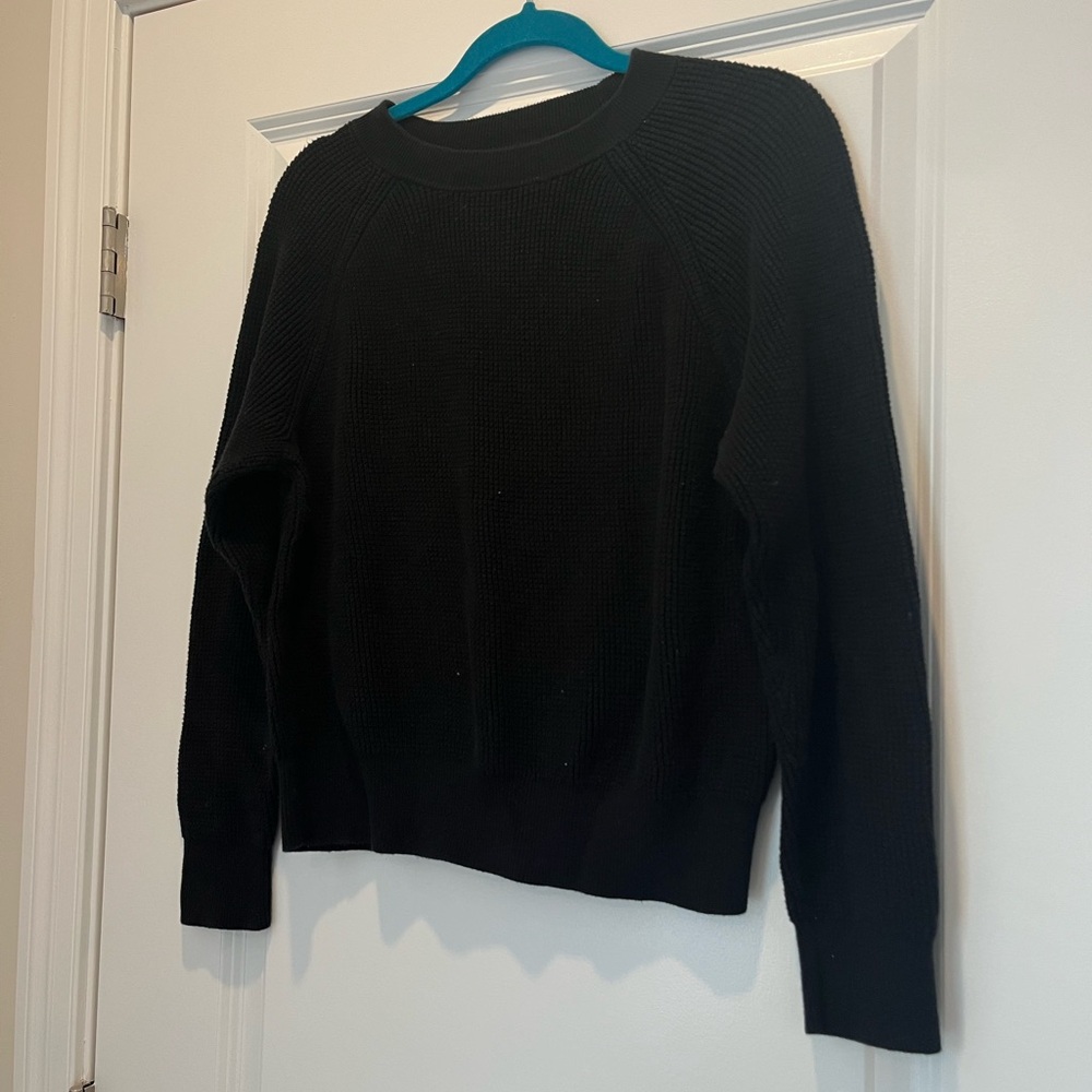 Treasure & Bond Black Waffle Sweater